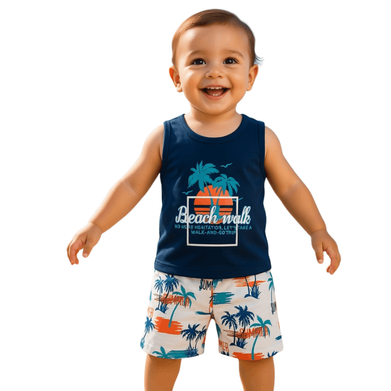 বাচ্চাদের গেঞ্জি সেট ২ পিস (গেঞ্জি+প্যান্ট) (Tank Top)